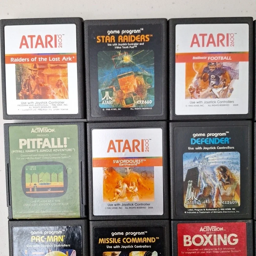 Lot of 13 Atari 2600 Games Pac-Man, Pitfall!, Defender, Combat, Etc UNTESTED